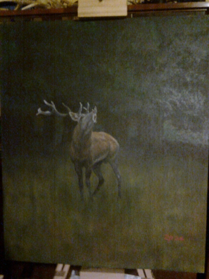 moje práce - jelen akryl