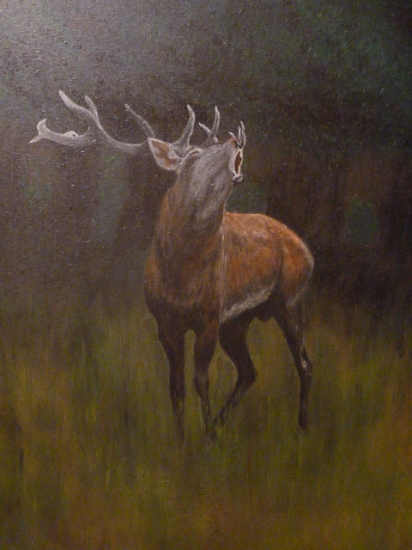 moje práce-jelen akryl konečně na foťák 2 :)