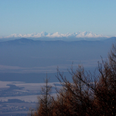 pohľad na Tatry zo Slanskych vrchov