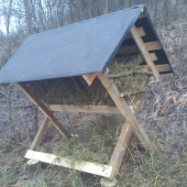 naplnenie noveho krmelca pre srnciu