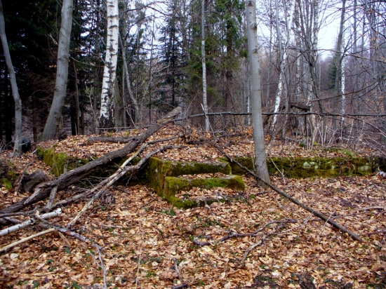 Pozostatky poľovnickej chata z roku 1945