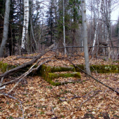 Pozostatky poľovnickej chata z roku 1945