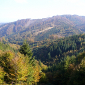 Pohľad z Priehyby do Vlčej doliny.