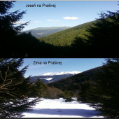 Pohľad na Prašivú- Jeseň a Zima
