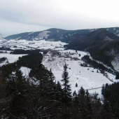 Meandre Hrona pod Telgártom z Grúňa.