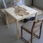 vyr skalný vypaľovaný do stola