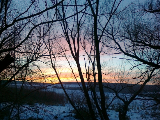 Večer nad riekou