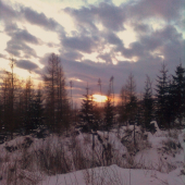 včerajší západ ...