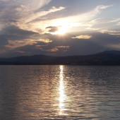 Západ slnka nad Oravskou priehradou