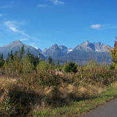 Pohľad na Vysoké Tatry z Bielej cesty