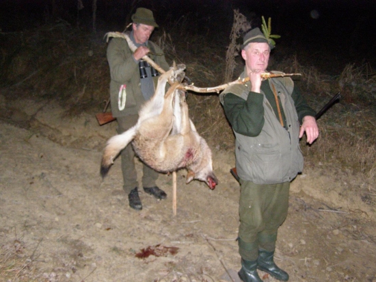 odchod z revíru so vzácnym úlovkom