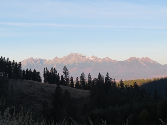 ranný pohľad na Tatry