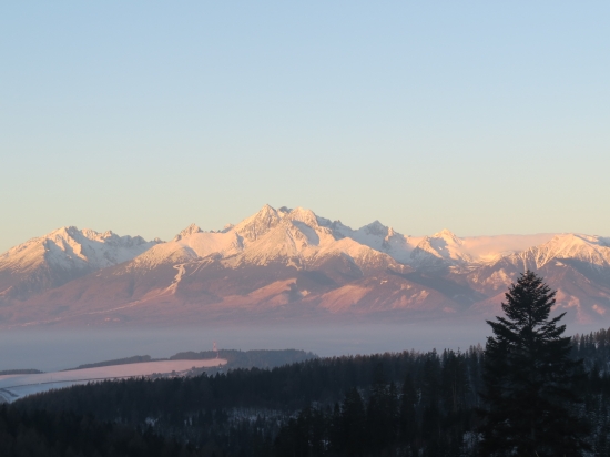 ranný pohľad na Tatry