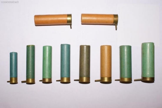 Brokové náboje sys. Lefaucheux cal. 10 až 410