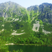 Ostrva a Popradské pleso.