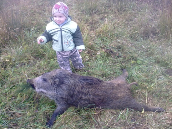 teším sa z ockového malého úlovku