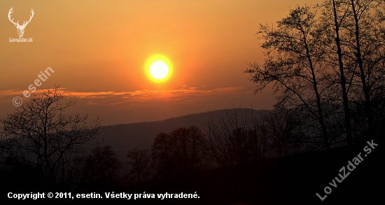 posledný zimný západ