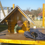 stavba voliéry pre Hektora