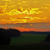 V zapadajícím sluníčku.
