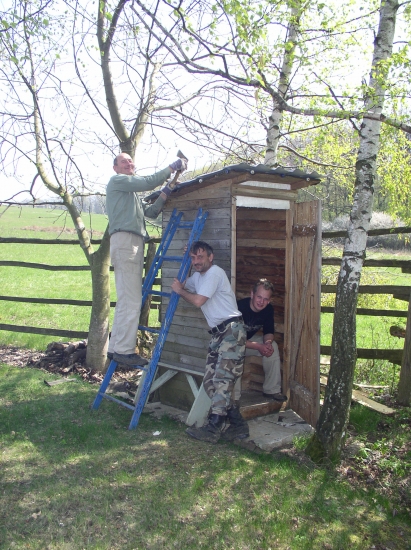 oprava polovnickeho zariadenia na nasej polovnickej chate:)