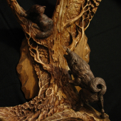 moje práce - Elk Horn, dřevo