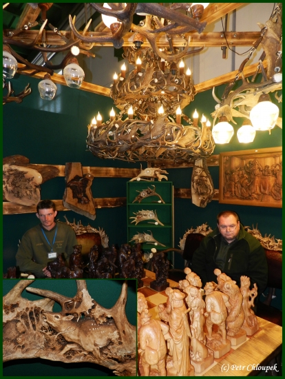 Umělecké zpracování paroží, dřeva a kůže