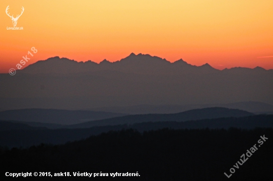 Tatry -pohľad z Východných Karpát