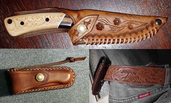 Kožené puzdra a opasok