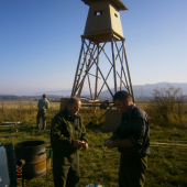 Jagerek pri dokončovani posedu.