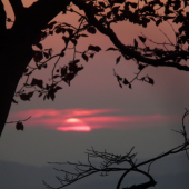 Západ slnka s Manína.