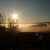 Dnešná celodenná hmla.