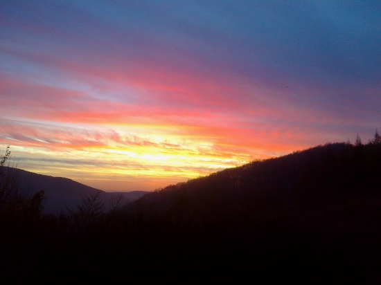 západ slnka z nášho revíru