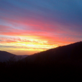 západ slnka z nášho revíru