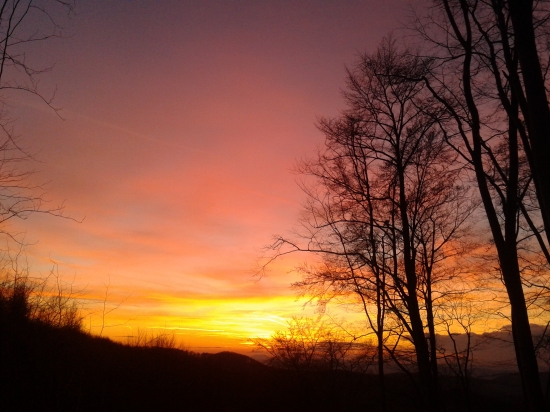 západ slnka z nášho revíru