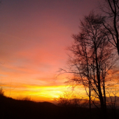 západ slnka z nášho revíru