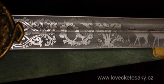 Deteil zdobené čepele