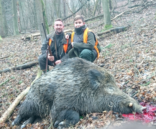 ...s kancom a mojím synkom...