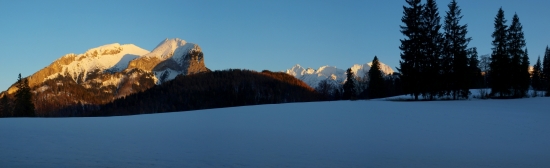 Muráň a Novy pri západe.