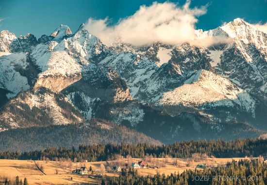 Belianske a Vysoke  Tatry z Rušinskeho vrchu