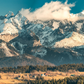 Belianske a Vysoke  Tatry z Rušinskeho vrchu