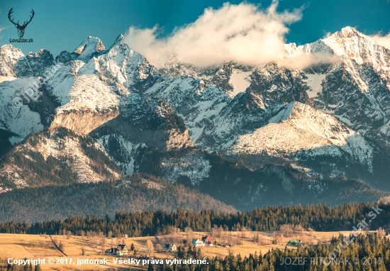 Belianske a Vysoke  Tatry z Rušinskeho vrchu