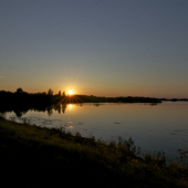 Západ slnka nad Hrušovskou zdržou VDG