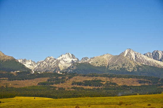 Pohľad na Vysoké Tatry...