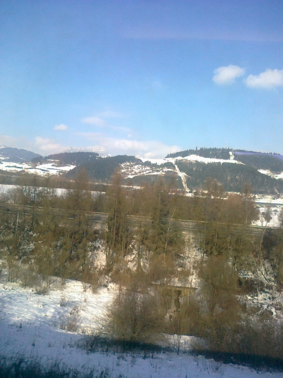 cesta vlakom zo školenia.