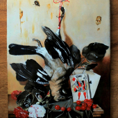 Zátišie so sojkou.