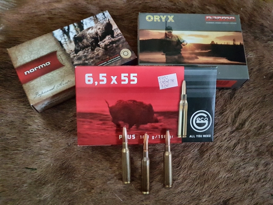 6.5x55SE Norma Vulkan -Oryx-Geco plus