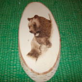 vypaĺovaný medveď do brezy