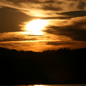 Západ slůnce nad Křetínkou