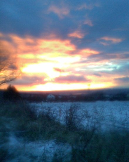 Krásny západ slnka.