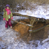 Zakrmovanie s dcérkou Bibkou.